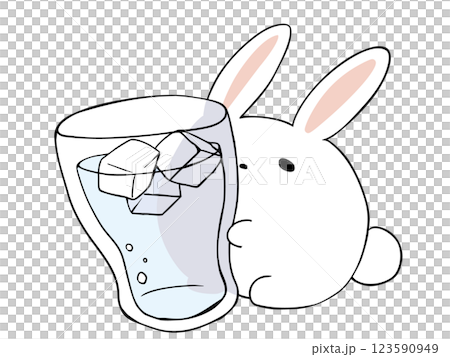うさぎ お冷 うさぎ お冷 123590949