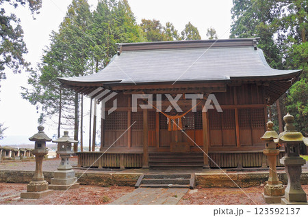 奥州街道　笠石宿　熊野神社　本堂 123592137