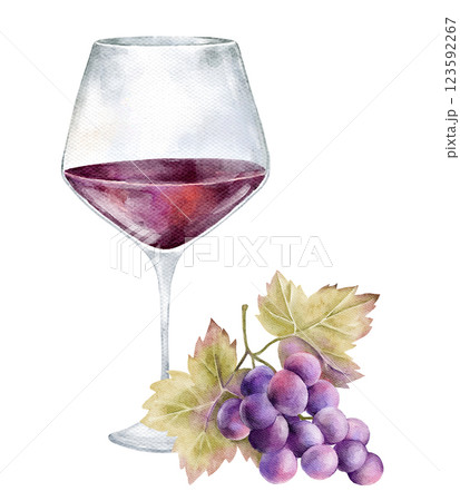 watercolor illustration wine bottle glass and grapes on white background, elegant composition,date food and drinks,glass of red wine and bunch of grapes,violet wine, isolated on white, set watercolor illustration wine bottle glass and grapes on white background, elegant composition,date food and drinks,glass of red wine and bunch of grapes,violet wine, isolated on white, set 123592267