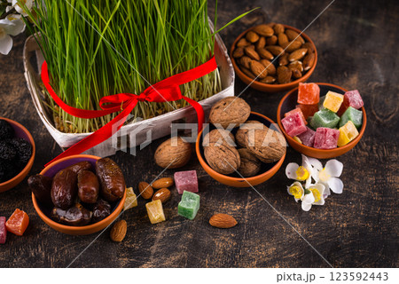 Traditional Azerbaijan spring holiday Novruz concept Traditional Azerbaijan spring holiday Novruz concept 123592443