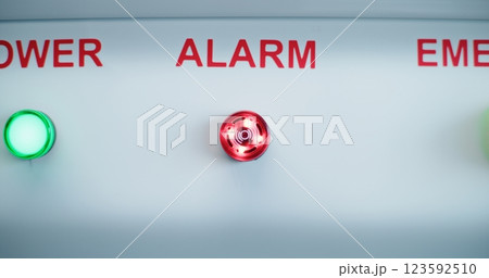 X-ray Metal Detector for Baggage Screening with Illuminated Alarm Indicator on Control Panel 123592510