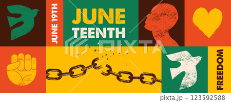 Juneteenth freedom day. A celebration of American history, African American Independence Day design Juneteenth freedom day. A celebration of American history, African American Independence Day design 123592588