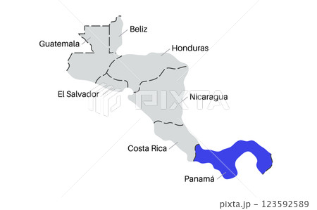 Panama country silhouette Panama country silhouette 123592589