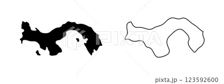 Panama country silhouette Panama country silhouette 123592600