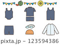 プール道具セットのイラスト 123594386