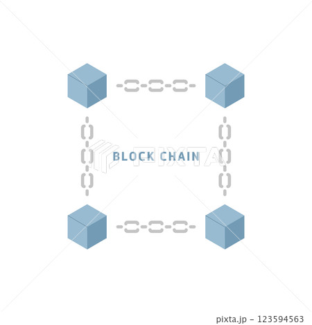 ブロックチェーンの概念図 分散型ネットワーク・デジタル技術 ブロックチェーンの概念図 分散型ネットワーク・デジタル技術 123594563