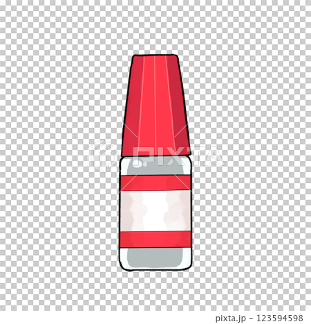 紅色眼藥水的插圖 123594598