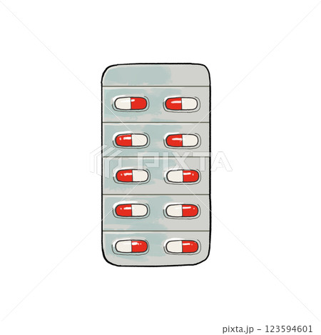 カプセル剤のイラスト 123594601