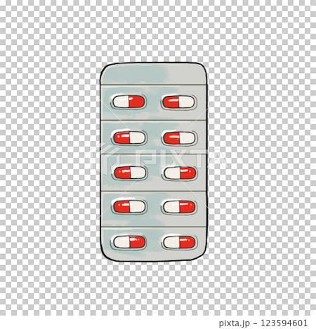 カプセル剤のイラスト 123594601