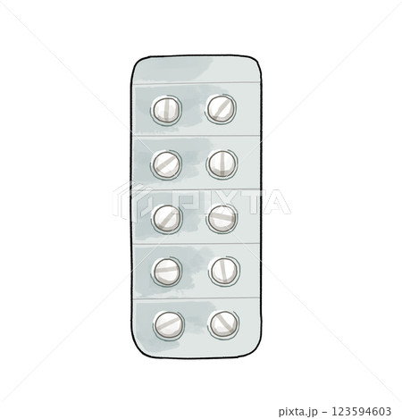 錠剤のイラスト 123594603