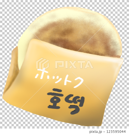 Hand-drawn illustration of hotteok Hand-drawn illustration of hotteok 123595044