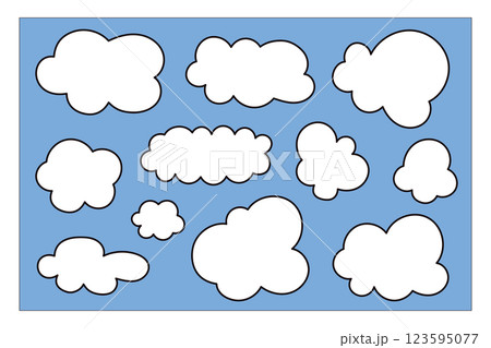 雲のイラストセット 123595077