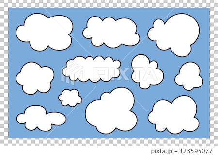 雲のイラストセット 123595077