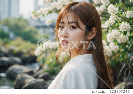 20代女性のポートレート　A生成画像 123595248