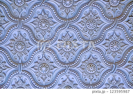 Pale blue gray ornament pattern for decoration,stucco 123595987