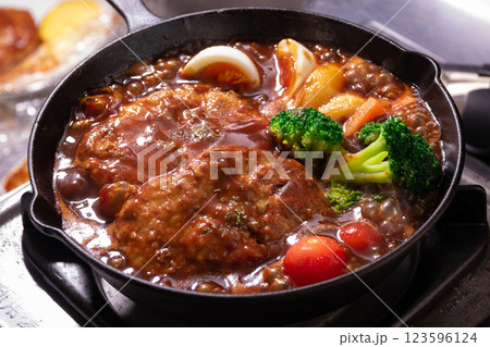煮込みハンバーグ 123596124