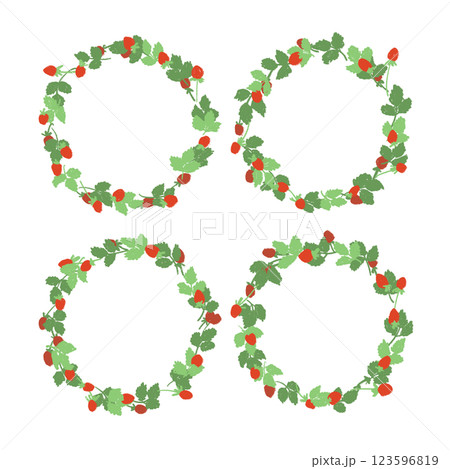 イチゴのフレーム素材 123596819