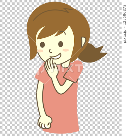 Naughty woman laughing Naughty woman laughing 123596878