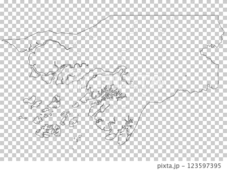 Blank map Guinea-Bissau 123597395