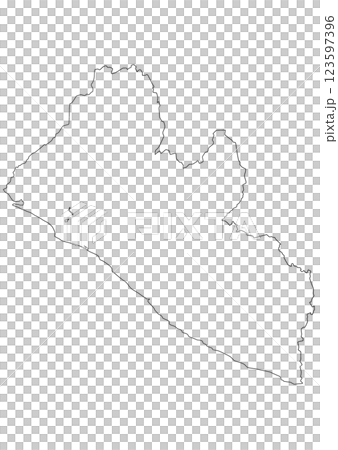 Blank map Liberia 123597396