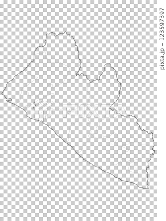Blank map Liberia 123597397