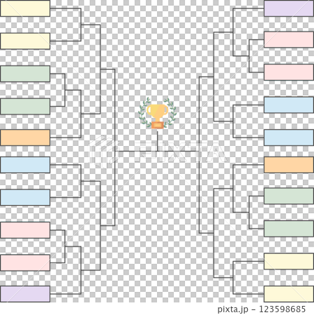 簡單的 20 人錦標賽圖表,帶有冠軍獎盃的插圖 簡單的 20 人錦標賽圖表,帶有冠軍獎盃的插圖 123598685