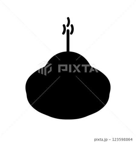 Simple delicious cake icon. Food flat design Simple delicious cake icon. Food flat design 123598864