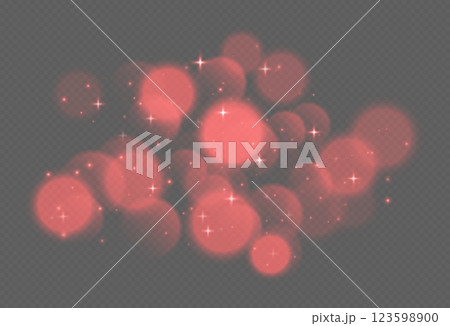 Red bokeh with stars and sparkles, shiny overlay decoration isolated on grey background. Red bokeh with stars and sparkles, shiny overlay decoration isolated on grey background. 123598900