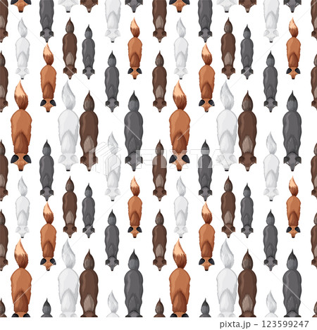 Colorful Animal Pattern with Foxes 123599247