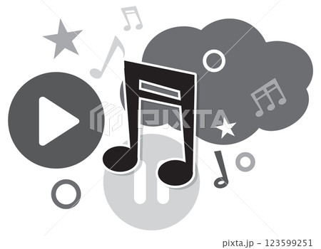 Dynamic Music Mix Illustration 123599251