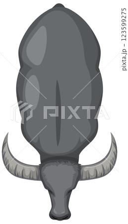 Top View of a Water Buffalo 123599275