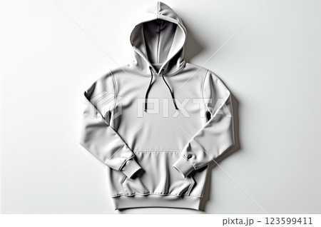 Modern minimalist hoodie fashion design for apparel mockup. AI generation 123599411