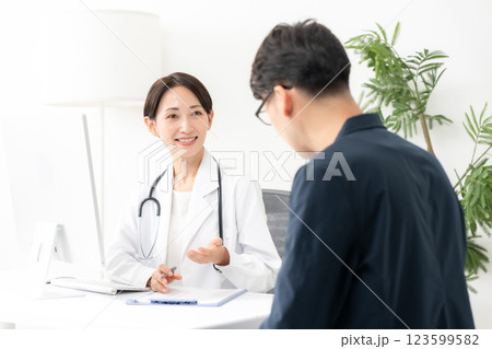 女性医師 診察 女性医師 診察 123599582