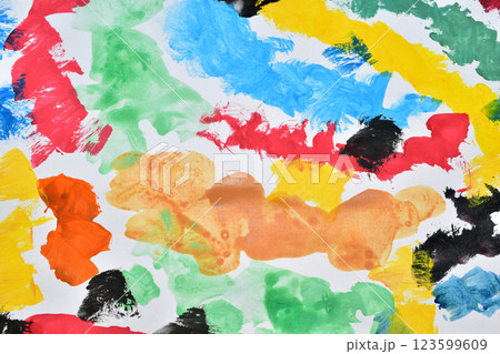 Abstraction. Stripes left by watercolor paint. 123599609