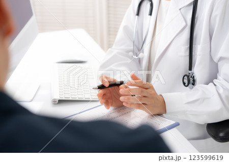 女性医師の診察イメージ 123599619