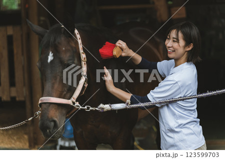 involved with horses 123599703