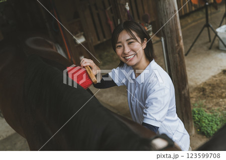 involved with horses 123599708