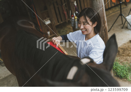 involved with horses 123599709