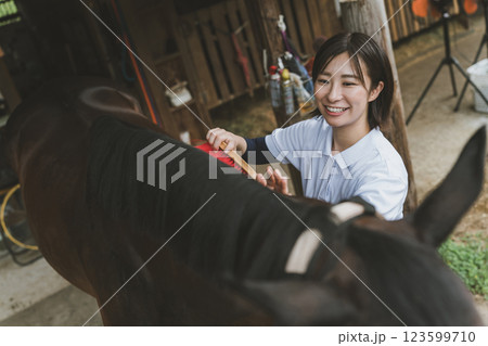 involved with horses 123599710