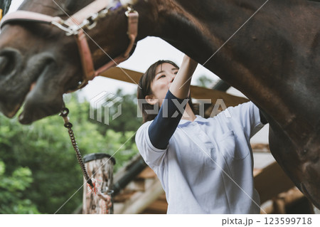 involved with horses 123599718