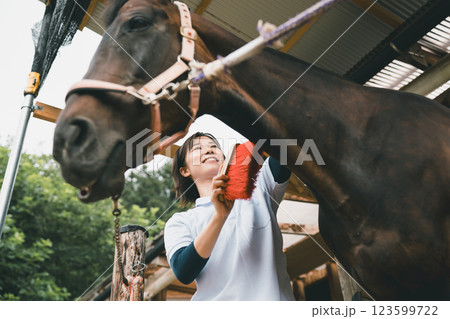 involved with horses 123599722