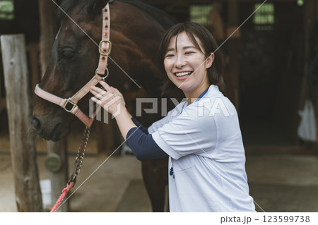 involved with horses 123599738