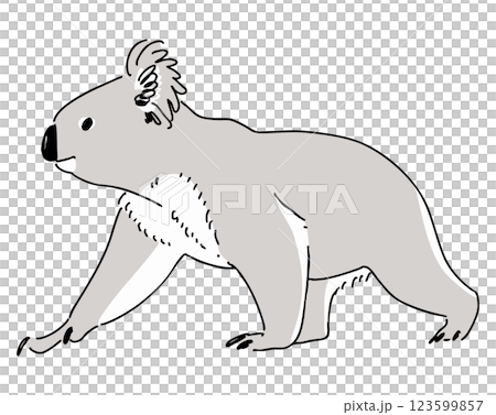 歩いているコアラのイラスト 歩いているコアラのイラスト 123599857