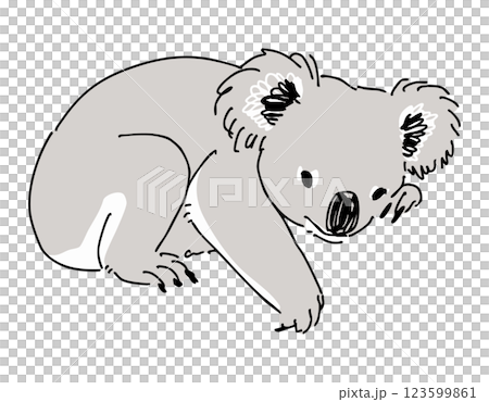休んでいるコアラのイラスト 休んでいるコアラのイラスト 123599861