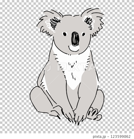 Illustration of a sitting koala Illustration of a sitting koala 123599862