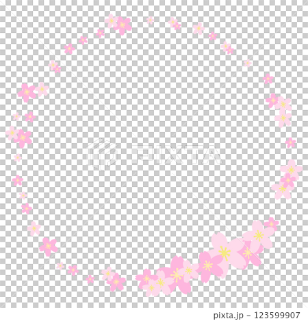 櫻花圓框 櫻花圓框 123599907