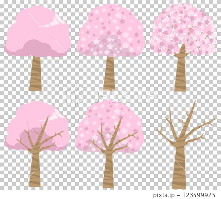 Sakura tree set 123599925