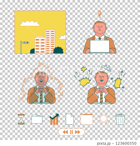 工人的面部表情集 123600350