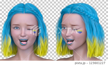 女人的臉的特寫 女人的臉的特寫 123601227