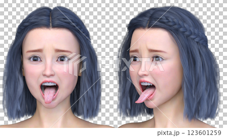 Close-up of a woman's face 123601259